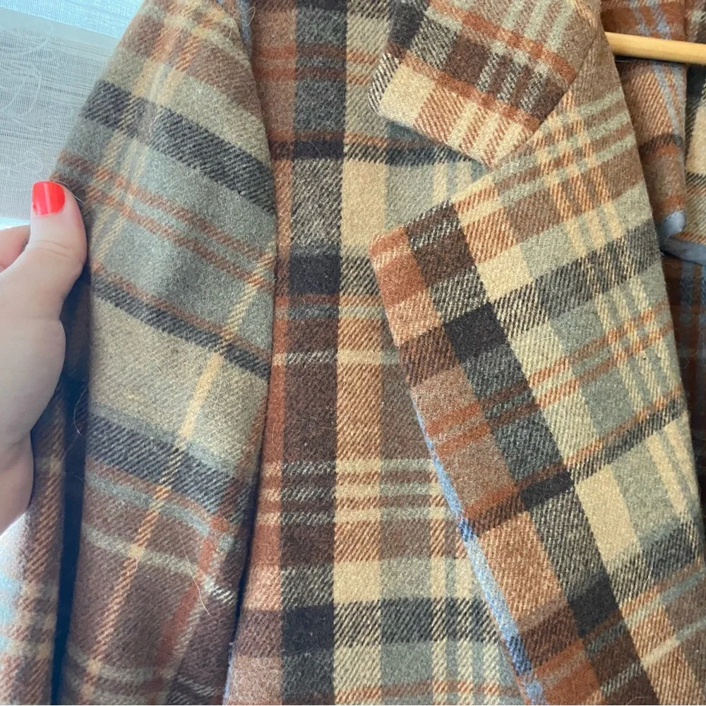 Free People | Plaid Pea Coat - Picture 3 of 5